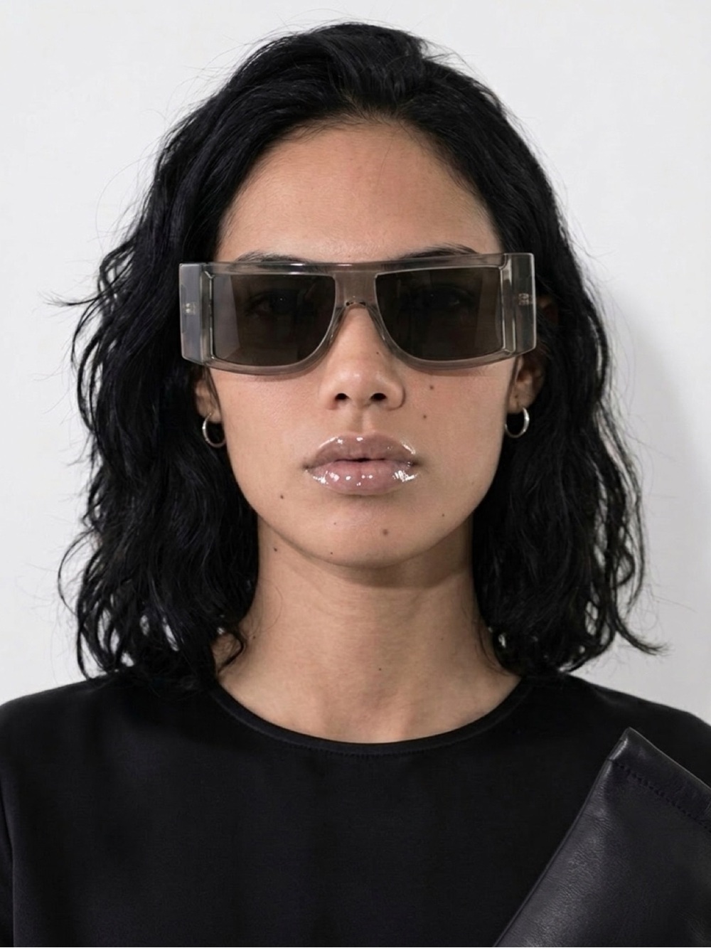 SPORTMAX 56mm Full Rim Shield Sunglasses in Smoke